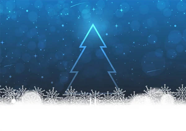 Kerstmis op donkerblauwe achtergrond — Stockvector