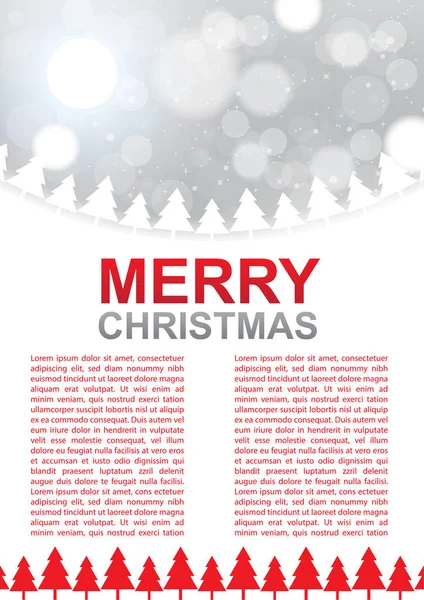 White christmas background poster design — Stock Vector