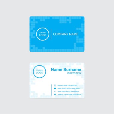 Mavi modern kartvizit vektör tasarımı