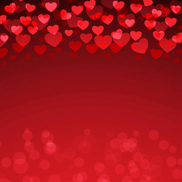 Hintergrund zum Valentinstag des roten Herzens — Stockvektor