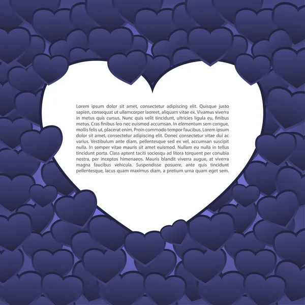 Vecteur Valentin carte violette thème fond — Image vectorielle