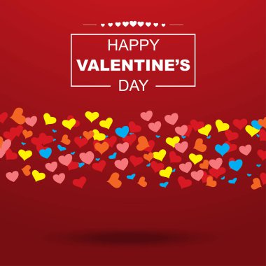 Sevgililer kartı için vektör renkli Kalpler