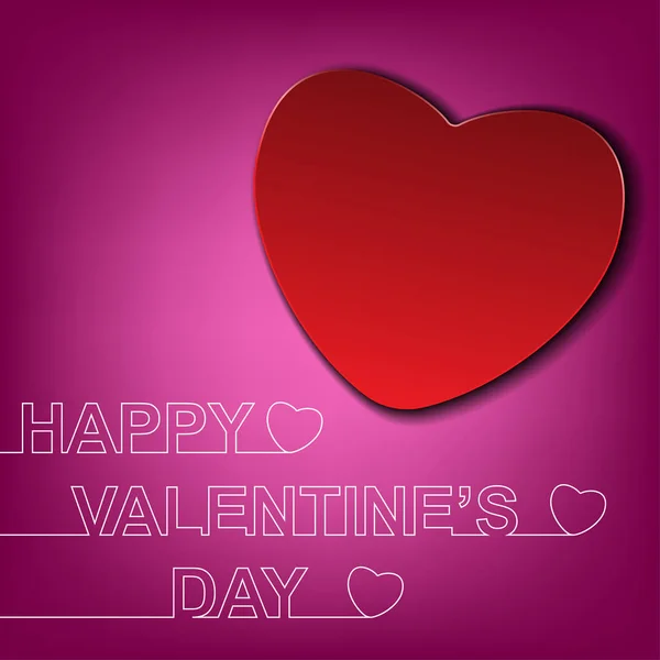 Happy valentine's day decoratie op roze achtergrond — Stockvector