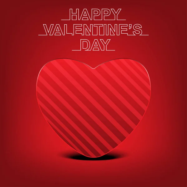 Happy Valentine 's day poster design red background theme — стоковый вектор