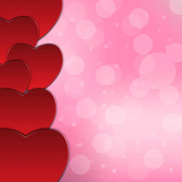 Vektor Herzen Dekoration auf rosa Hintergrund — Stockvektor