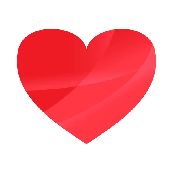 Astratto cuore rosso su sfondo bianco carta da parati — Vettoriale Stock
