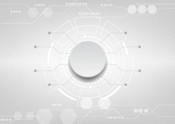 Beyaz arka planda vektör modern teknoloji