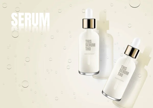 İki şişe serum su damlası zemininde