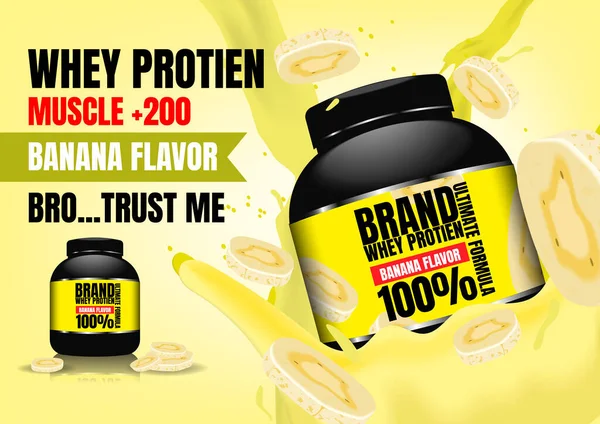 Sütlü süt ve sarı arka planda dilimlenmiş muz.