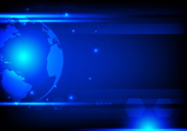 Yüksek teknoloji arka plan tasarımı NASA tarafından desteklenen bu görüntünün bazı elementleri