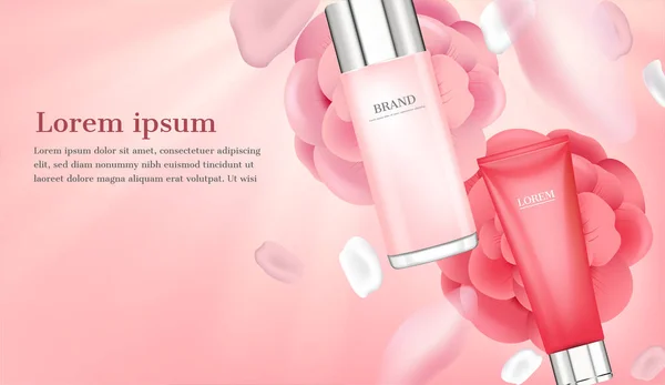 Pembe yapraklı serum ve nemlendirici.