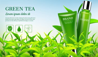 Küçük ağaç şablonlu kozmetik ürünleri