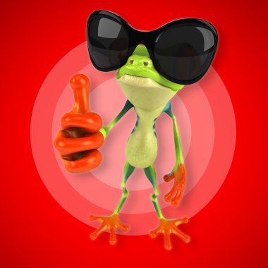 komik karikatür kurbağa