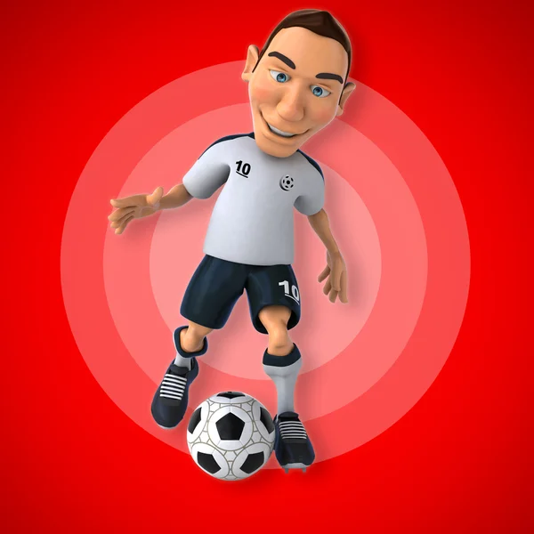Jugador de fútbol con pelota — Foto de Stock