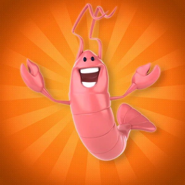 Funny  pink shrimp — Stock Photo, Image