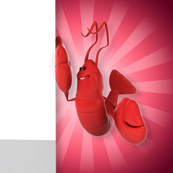 Hauska punainen hummeri — kuvapankkivalokuva