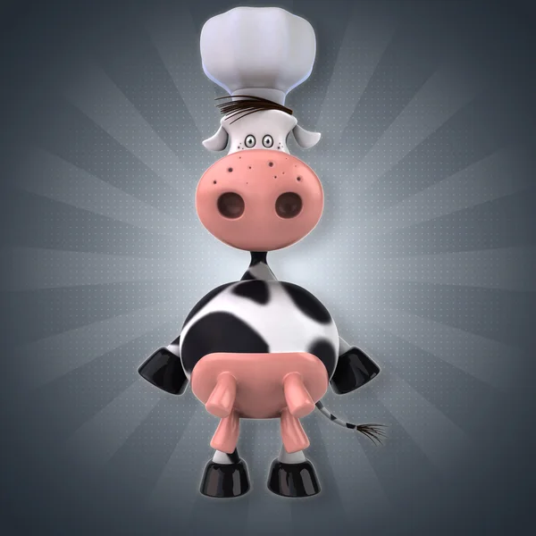 Chef de vaca dos desenhos animados — Fotografia de Stock