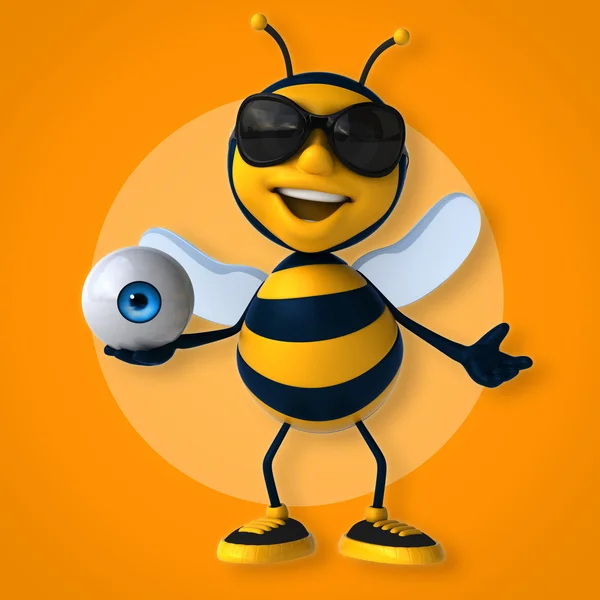 Bee holding oog — Stockfoto