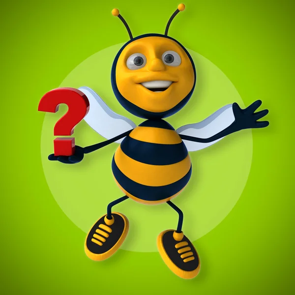 Pszczoła gospodarstwa znak zapytania — Zdjęcie stockowe