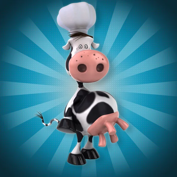 Cartoon cow chef — Stock Photo, Image