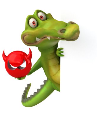 komik karikatür timsah