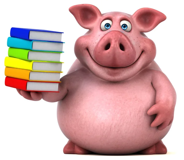 Świni gospodarstwa książek — Zdjęcie stockowe