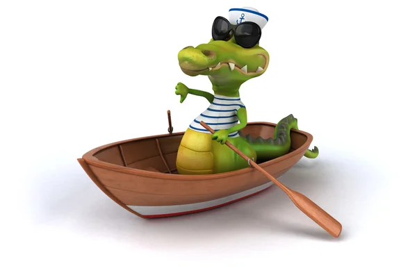 Lustiges Cartoon-Krokodil — Stockfoto