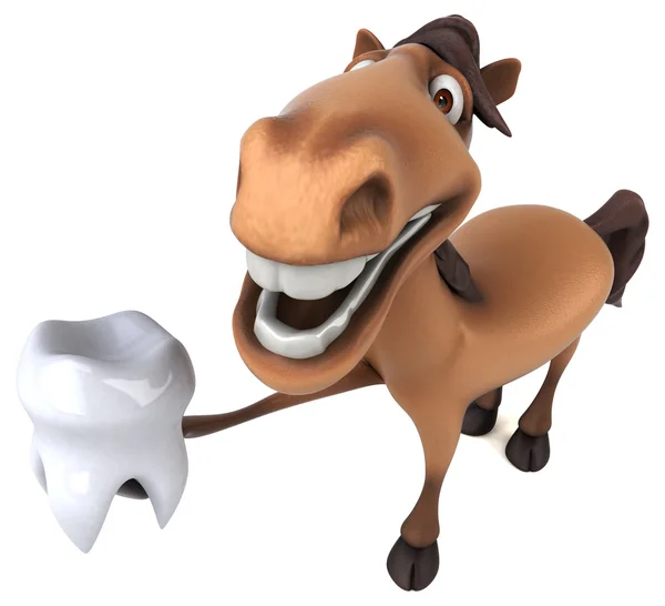 Cavalo segurando dente — Fotografia de Stock