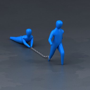 İnsan olan yükü simge