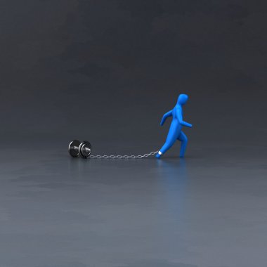 Dumbbell ile yük sembolü 