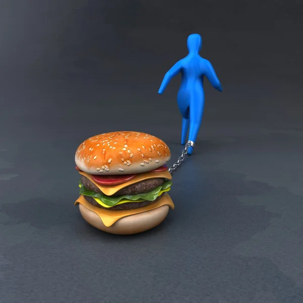 Obciążenia symbol z hamburger — Zdjęcie stockowe