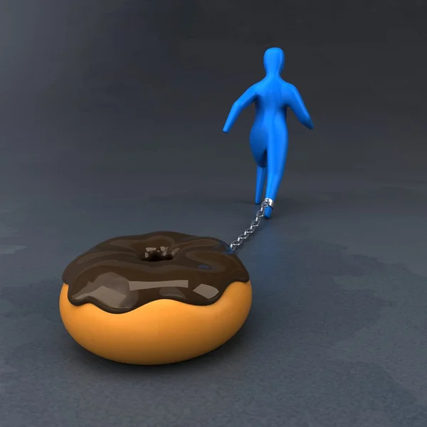 Börda symbol med donut — Stockfoto