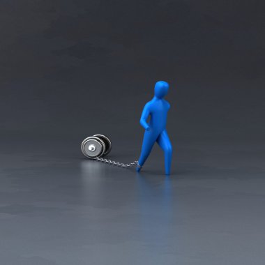 Dumbbell ile yük sembolü 