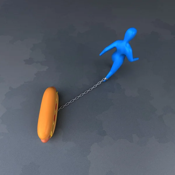 Hotdog simgesiyle yük — Stok fotoğraf