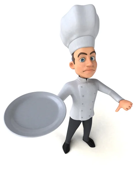 Chef holding plate — Stock Photo, Image