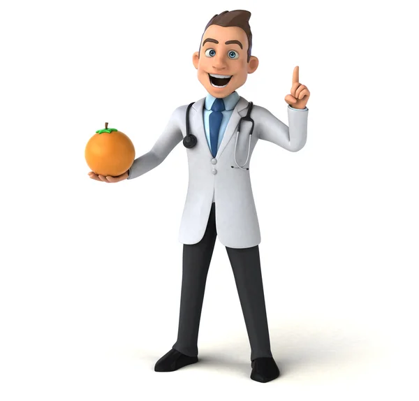 Doctor sosteniendo naranja — Foto de Stock