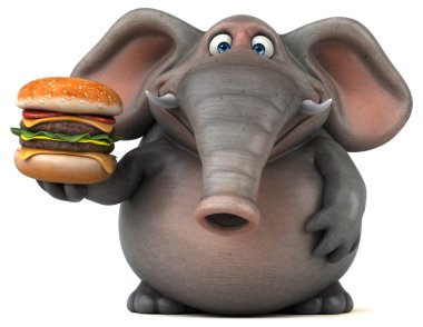 Komik karikatür fili