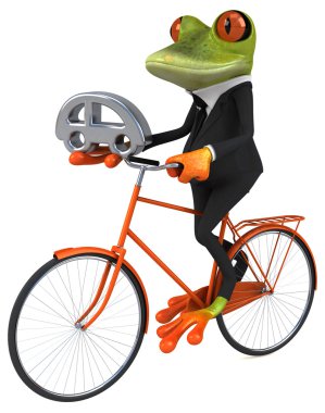 komik karikatür kurbağa