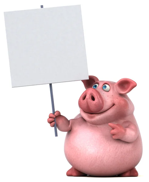 Pig holding card — Stock Photo, Image