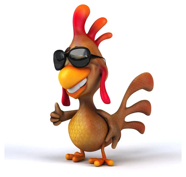 Poulet amusant dans des lunettes — Photo