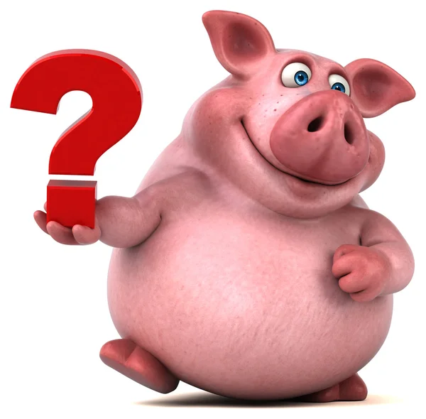 돼지 지주 물음표 — 스톡 사진