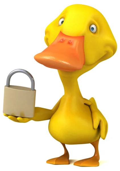 Funny cartoon duck illustration — Stock Photo, Image