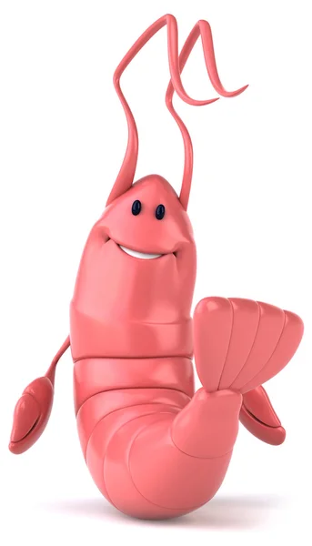 Смішні рожеві креветки — стокове фото