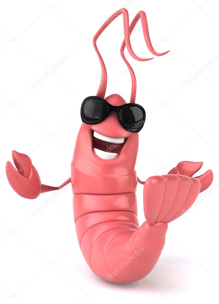 Funny pink  shrimp