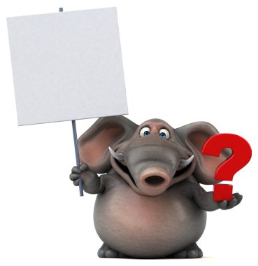 Komik karikatür fili