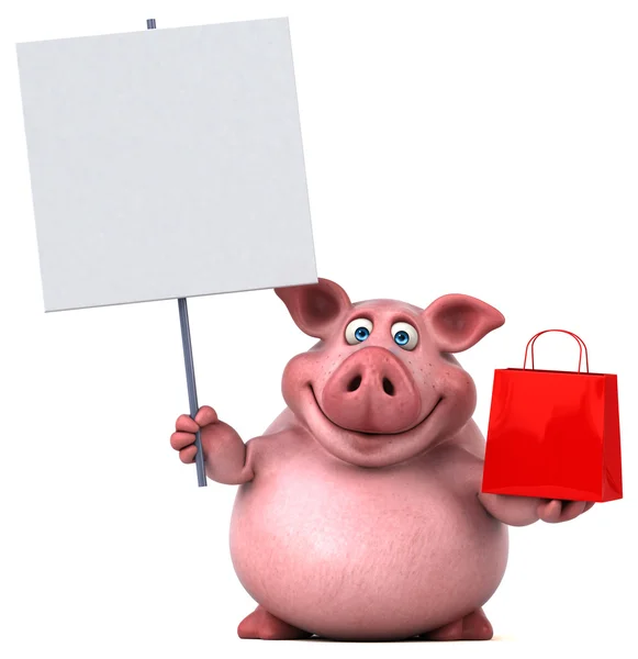 Carte et sac pour porcs — Photo
