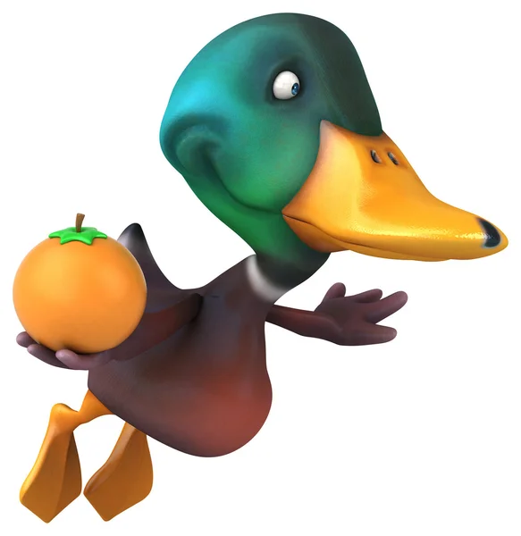 Funny cartoon duck illustration — Stock Photo, Image