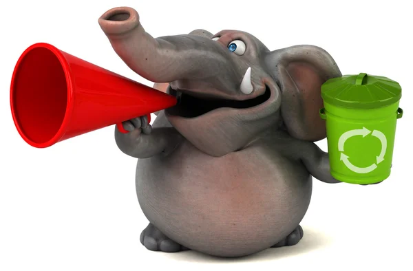 Funny cartoon elephant — Stock Photo, Image