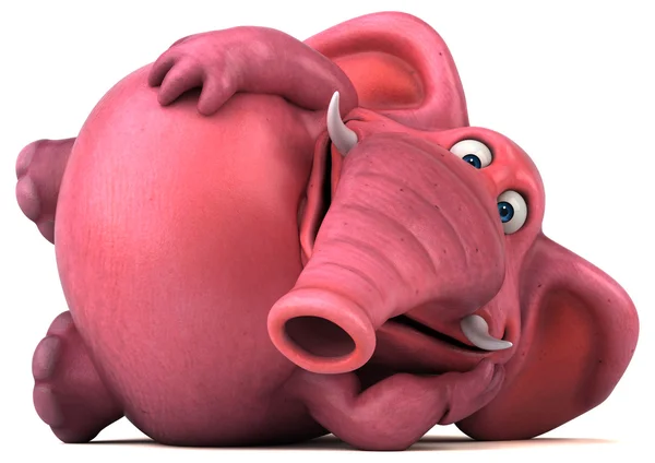 Pink elephant lying — Stock Photo, Image