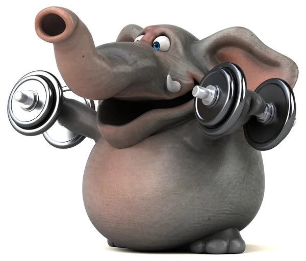 Funny cartoon elephant — Stock Photo, Image